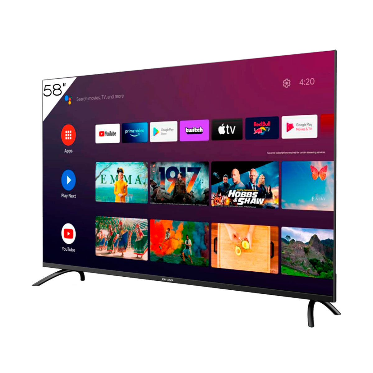 Smart Tv AIWA 58B4K 58 LED 4k 60hz ISDBT Android TV