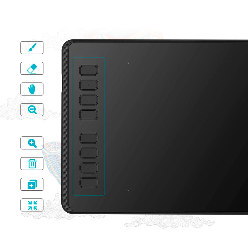 Tableta Gráfica HUION H950P Respuesta Inclinable y Lápiz Capacitivo Sin Batería