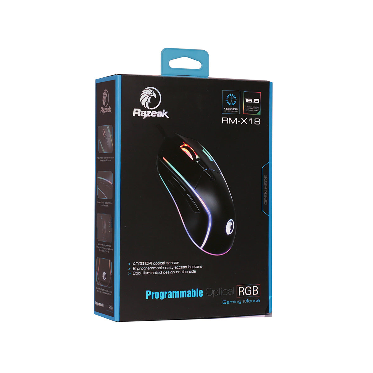 Mouse RAZEAK Gaming RGB FALCON RM-X18