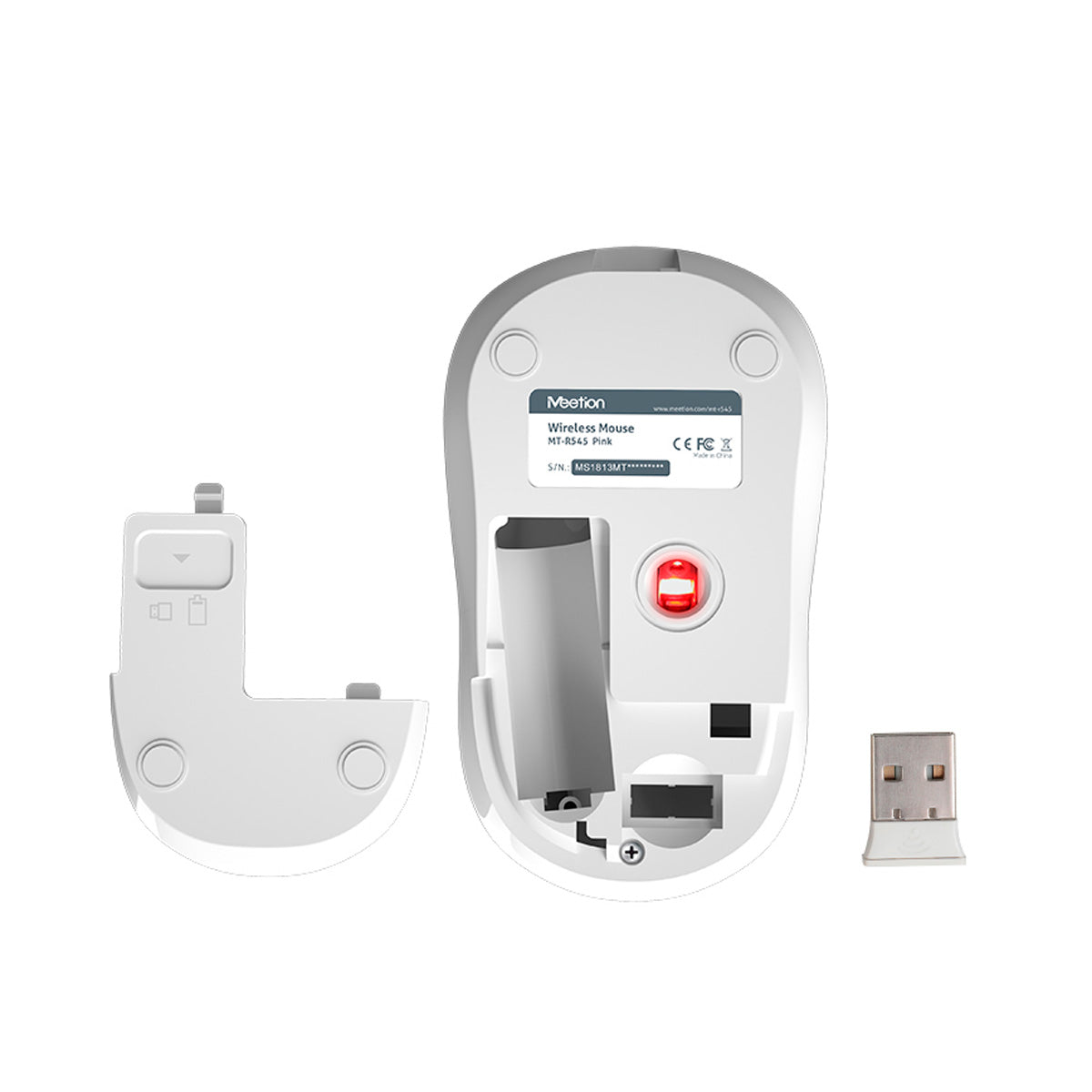 Mouse MEETION Inalámbrico R545 Cyan