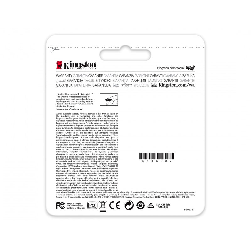 Memoria Flash Kingston Canvas Select 128 GB (adaptador microSDXC a SD Incluido)