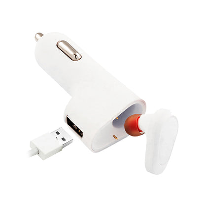 Cargador de Celular USB para Auto + Auriculares Bluetooth