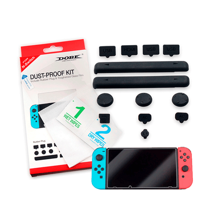 Kit Anti Polvo Switch DOBE TNS-862 + Vidrio Templado