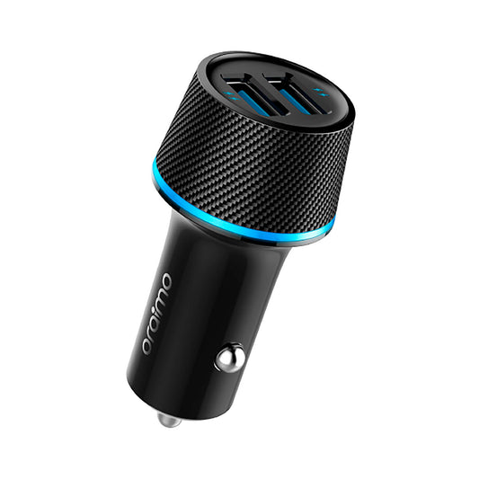 Cargador De Auto ORAIMO 2 USB 2,1 A Anillo LED