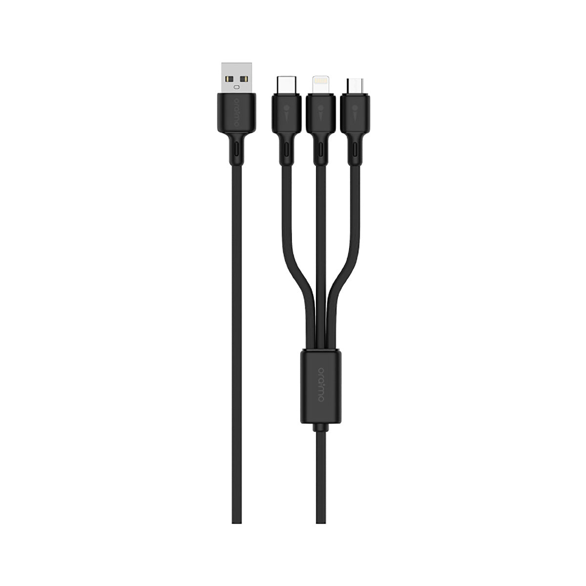 Cable De Datos ORAIMO 3 en 1 Lightning Tipo C Micro USB 1,2m