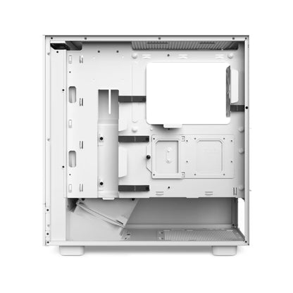 Gabinete Medio Compacto NZXT H5 Flow RGB Ventana Vidrio Templado Blanco