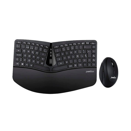 Combo Mouse Y Teclado Ergonómicos Inalámbricos PERIXX 606