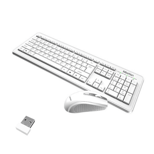 Teclado Y Mouse Inalámbrico MT-C4120 MEETION Blanco
