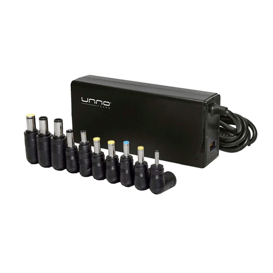 Cargador Universal UNNO PW5291BK 10 Puntas 90W