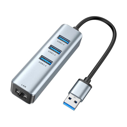 Hub ABLEWE 4 En 1 USB 3.0 Con Adaptador RJ45