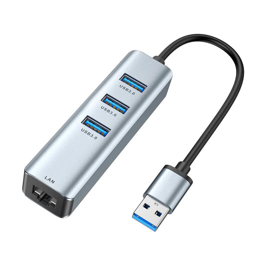 Hub ABLEWE 4 En 1 USB 3.0 Con Adaptador RJ45