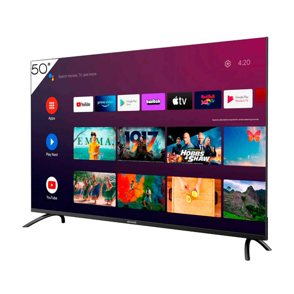 Smart Tv AIWA 50B4K 50 LED 4K 60hz ISDBT Android TV