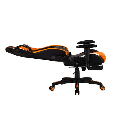 Silla Gaming METTION MT-CHR22 Cuero Capoyapies Black Orange