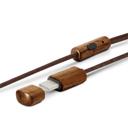 Auriculares ENERGY SISTEM Earphones ECO WALNUT WOODC/MIC USB-C