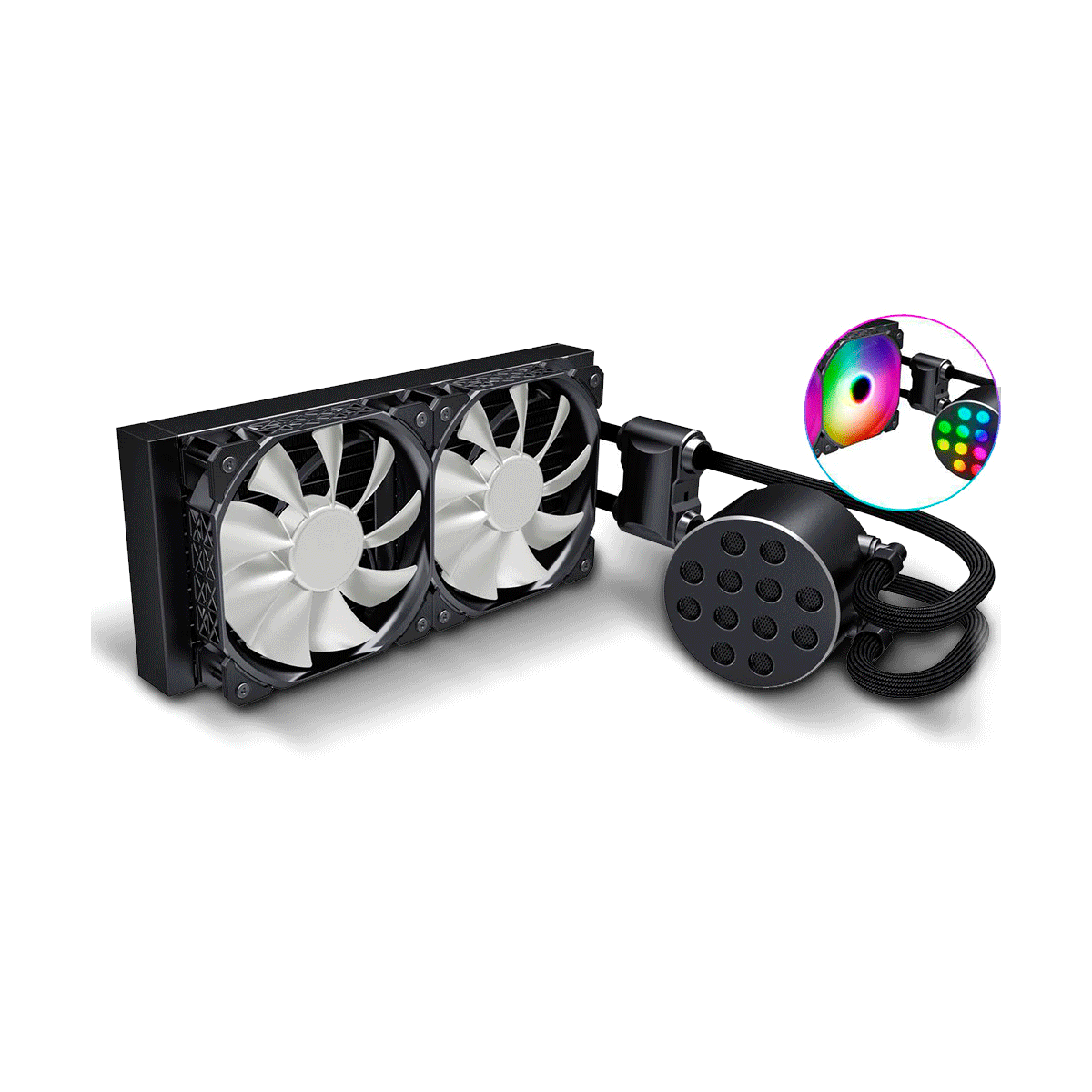 Disipador CPU CY240MM Líquida RGB SAMA Negro