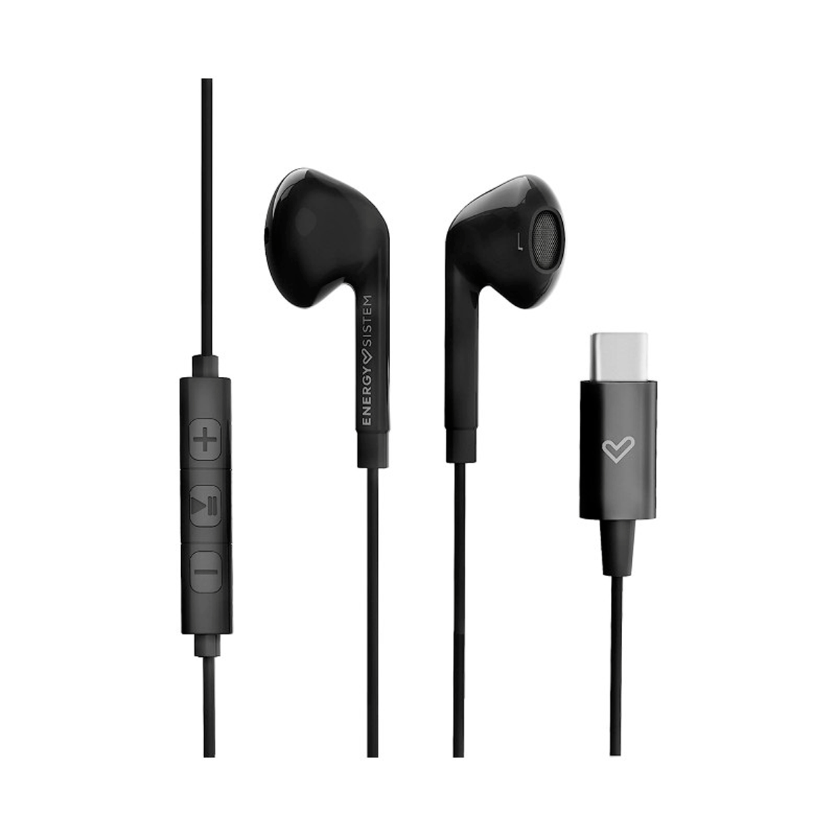 Auriculares ENERGY SISTEM Earphones SMART 2 USB-C Negro