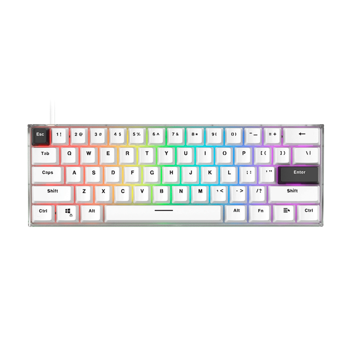 Teclado FANTECH MK857 60% FROST SWITCH blanco