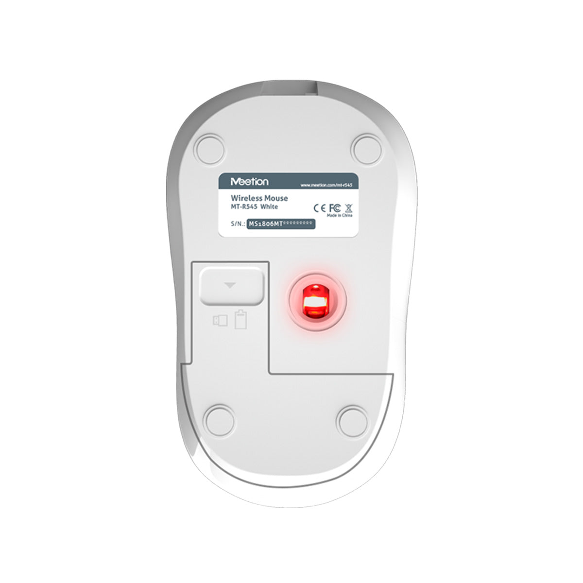 Mouse MEETION Inalámbrico R545 Cyan