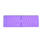 Teclado Inalámbricos BTK001 Mini MEETION Bluetooth Violeta