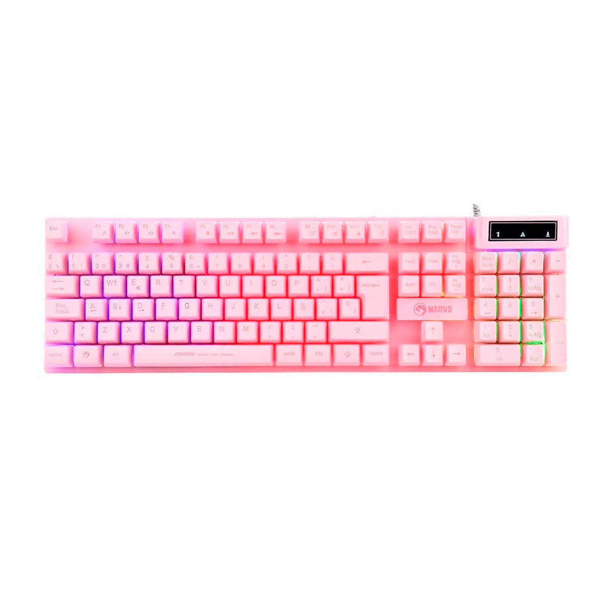 Combo Gaming MARVO CM370 4 en 1 Ambidiestro Rosa