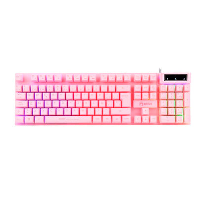 Combo Gaming MARVO CM370 4 en 1 Ambidiestro Rosa