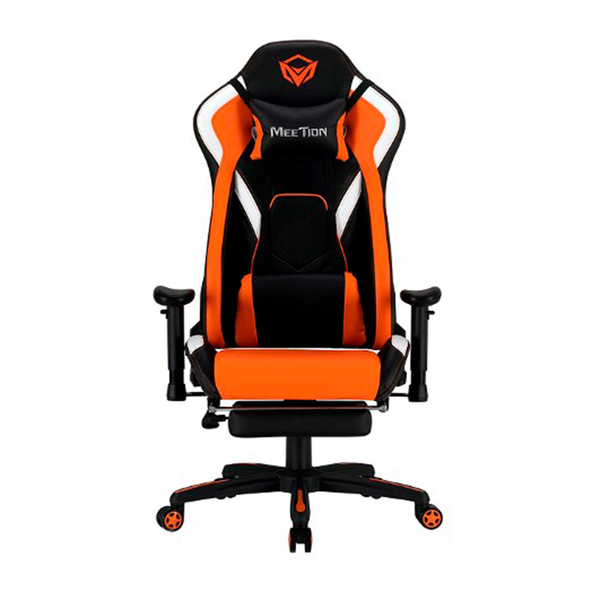 Silla Gaming METTION MT-CHR22 Cuero Capoyapies Black Orange