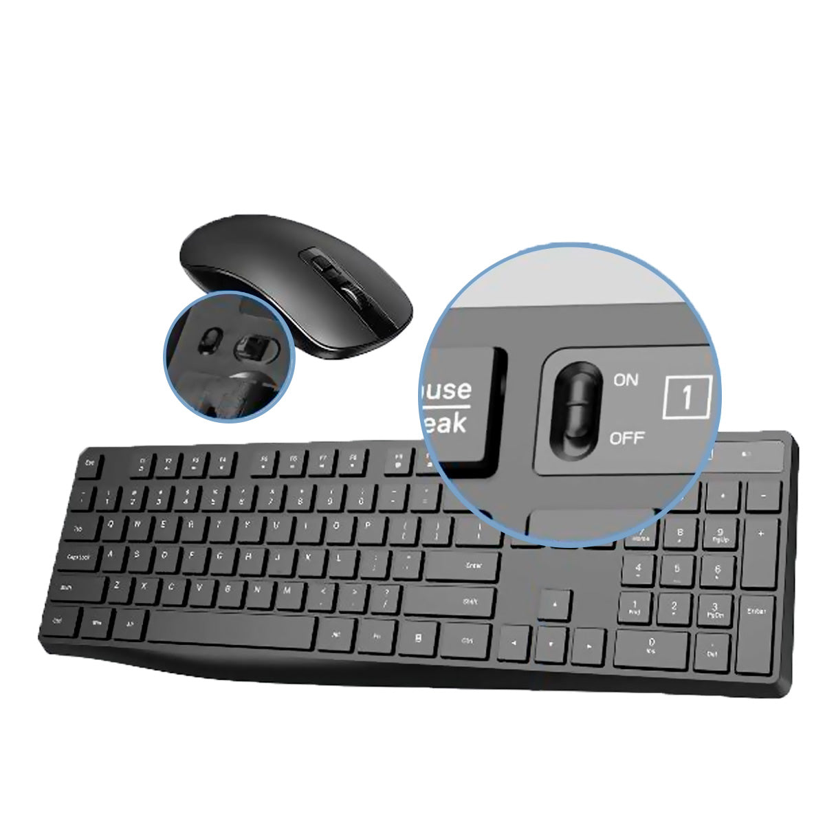 Combo VICTSING Teclado + Mouse Inalámbricos