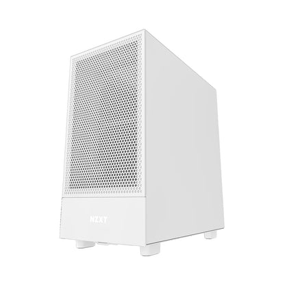 Gabinete Medio Compacto NZT H5 Flow Ventana Vidrio Templado Blanco