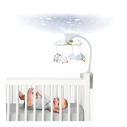 Movil para Bebé con Luz de Luna, Nubes, Melodías y Proyección de Estrellas