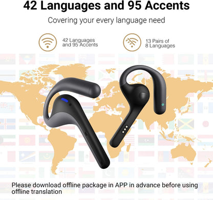 TIMEKETTLE W4 PRO AI INTERPRETER EARBUDS – 40 IDIOMAS / 93 ACENTOS