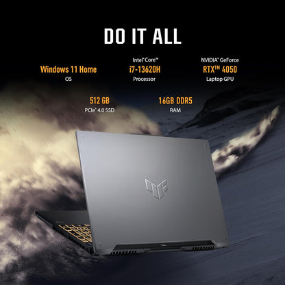 NOTEBOOK ASUS TUF Gaming F16 FX607VU Core i7-13620H, 16GB RAM, 512GB SSD, RTX 4050 6GB, 16″ FHD 144Hz,  W11