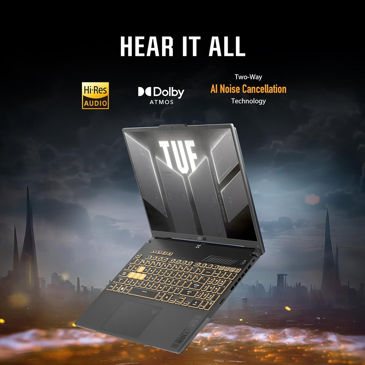 NOTEBOOK ASUS TUF Gaming F16 FX607VU Core i7-13620H, 16GB RAM, 512GB SSD, RTX 4050 6GB, 16″ FHD 144Hz,  W11