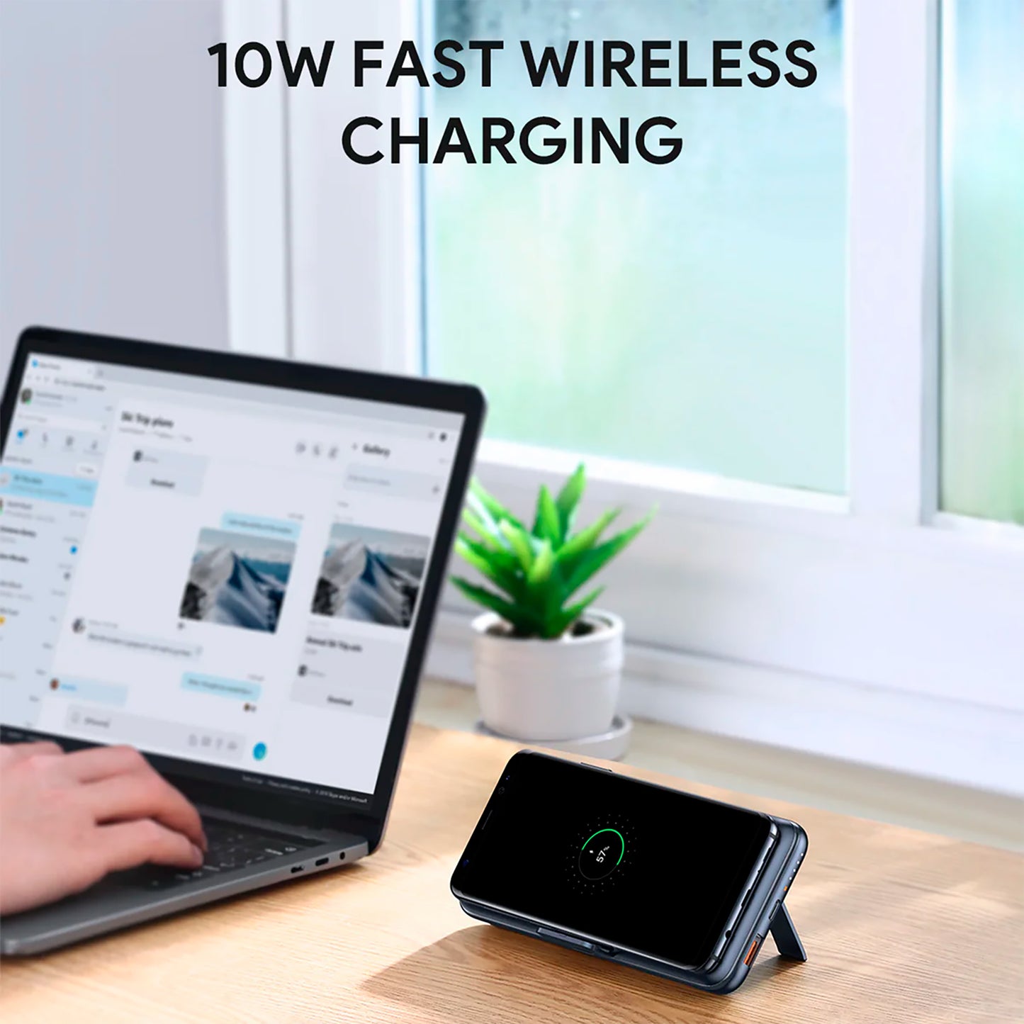 Powerbank Aukey 10000mah 1 Usb C / 1 Usb A BASIX PRO SERIES PB-WL02
