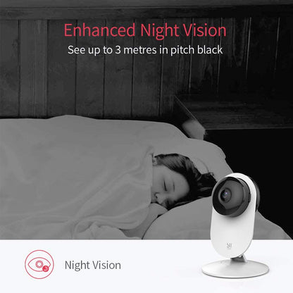 Cámara Hogar Yi 4pc con Visión Nocturna + Monitoreo De Bebé
