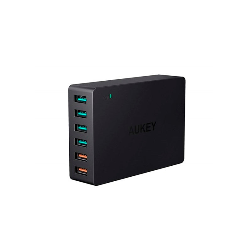 Cargador De Carga Rápida 3.0 Aukey – 6 Puertos Usb
