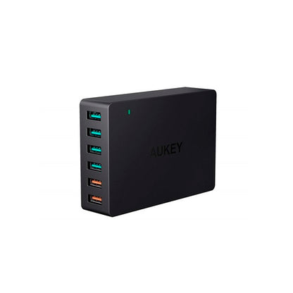 Cargador De Carga Rápida 3.0 Aukey – 6 Puertos Usb