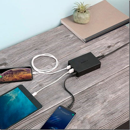 Cargador De Carga Rápida 3.0 Aukey – 6 Puertos Usb