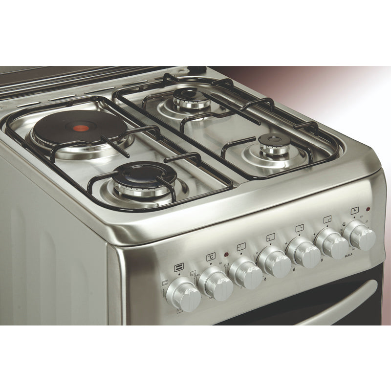 Cocina Con Horno Eléctrico TEM T1DCC50S Maia 3 Hornallas 1 Disco