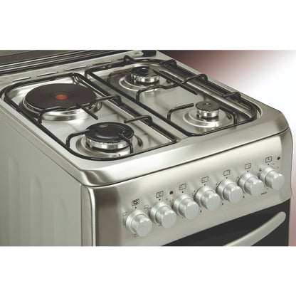 Cocina Con Horno Eléctrico TEM T1DCC50S Maia 3 Hornallas 1 Disco