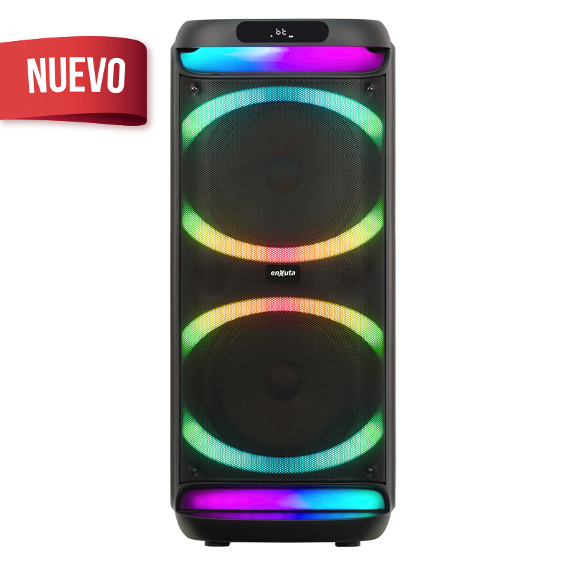 Torre de sonido portátil 10” x2 Bluetooth, 1000 Watts – TSENX2910D100 – Enxuta